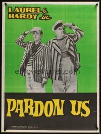 9p030 PARDON US Indian R60s Stan Laurel & Oliver Hardy in convict classic!