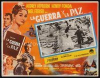 9p061 WAR & PEACE Mexican LC '60 pretty Audrey Hepburn dancing in Leo Tolstoy epic!