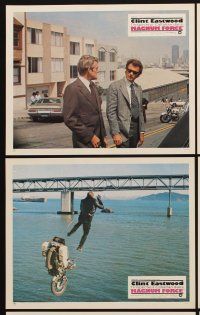 9p201 MAGNUM FORCE 6 set 1 French LCs '73 Clint Eastwood is Dirty Harry, Hal Holbrook, Robert Urich!