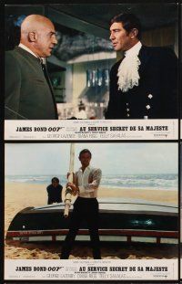 9p144 ON HER MAJESTY'S SECRET SERVICE 9 style B French LCs '70 George Lazenby's appearance as Bond!