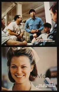 9p213 ONE FLEW OVER THE CUCKOO'S NEST 4 French LCs '76 Jack Nicholson, Louise Fletcher as Ratched!