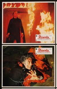 9p132 SATANIC RITES OF DRACULA 10 French LCs '78 Christopher Lee as the vampire, Peter Cushing!