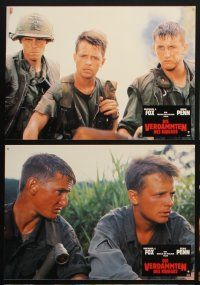 9p326 CASUALTIES OF WAR 8 German LCs '89 Michael J. Fox, Sean Penn, directed by Brian De Palma!