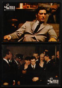 9p304 GODFATHER PART II 21 German LCs '74 great images, Francis Ford Coppola classic crime sequel!