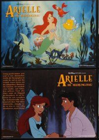9p345 LITTLE MERMAID 8 German LCs '89 different images of Ariel & cast, Disney underwater cartoon!