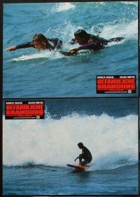 9p305 POINT BREAK 20 German LCs '91 Keanu Reeves & Patrick Swayze surfing & skydiving, extreme!