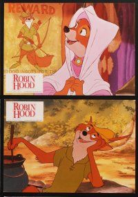 9p366 ROBIN HOOD 6 German LCs '73 Walt Disney's cartoon version, the way it REALLY happened!