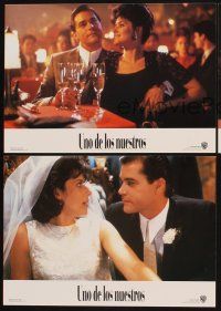 9p071 GOODFELLAS 3 Spanish LCs '90 Ray Liotta & Lorraine Bracco in Martin Scorsese mobster classic!
