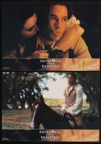 9p070 INTERVIEW WITH THE VAMPIRE 4 Spanish LCs '94 Antonio Banderas, Brad Pitt, Anne Rice novel!