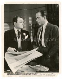 9r131 BROTHER ORCHID 8x10 still '40 close up of Humphrey Bogart staringt at Edward G Robinson!