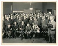 9r133 BUCK JONES 8x10 still '20s great image of the cowboy star with room full of guys in suits!