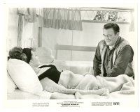 9r159 CIRCUS WORLD 8x10 still '65 big John Wayne looks at Rita Hayworth laying in bed!