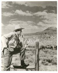 9r175 COWBOY & THE LADY 7.25x9.25 still '38 Gary Cooper leaning on rail by open range!
