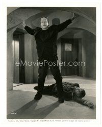 9r277 GHOST OF FRANKENSTEIN 8x10 still '42 Lon Chaney Jr. as the monster over dead Lugosi as Ygor!