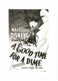 9r303 GOOD TIME FOR A DIME 5x7.25 still '41 cartoon image of the one-sheet poster!