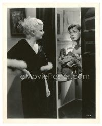 9r323 HOLD YOUR MAN 8x10 still '33 sexy Jean Harlow stares at naked Clark Gable in bathroom!