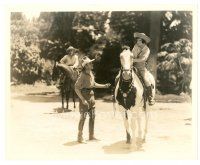 9r338 HULA 8x10 still '27 Clara Bow wearing straw hat riding horse!