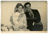 9r129 BRIDE IS MUCH TOO BEAUTIFUL French 7x10 '58 young Brigitte Bardot eating breakfast!