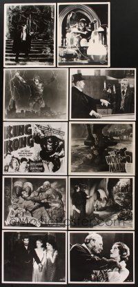 9s049 LOT OF 10 CLASSIC HORROR 8X10 REPROS '80s Dracula, King Kong, Wolfman, Frankenstein & more!