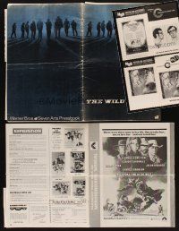 9s021 LOT OF 5 CUT PRESSBOOKS '68 - '72 Wild Bunch, Once Upon a Time in the West, Straw Dogs & more!