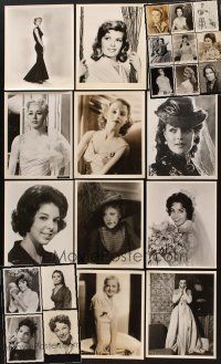 9s043 LOT OF 25 8X10 FEMALE PORTRAIT STILLS '30s-70s great close images of sexy stars!