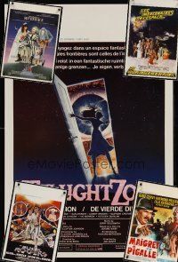 9s056 LOT OF 5 UNFOLDED AND FORMERLY FOLDED BELGIAN POSTERS '66 - '88 Twilight Zone & more!