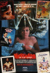 9s059 LOT OF 6 UNFOLDED VIDEO AND TELEVISION POSTERS '80 - '90 Nightmare on Elm Street & more!