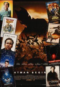 9s062 LOT OF 39 UNFOLDED DOUBLE-SIDED ONE-SHEETS '94 - '07 Batman Begins, Wallace & Gromit + more!