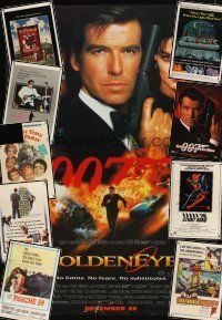 9s069 LOT OF 33 FORMERLY FOLDED ONE-SHEETS '54-97 Goldeneye, Bronco Billy, Last Time I Saw Paris