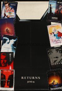 9s071 LOT OF 20 UNFOLDED DOUBLE-SIDED ONE-SHEETS '86 - '98 Batman Returns, Ace Ventura, Ghost