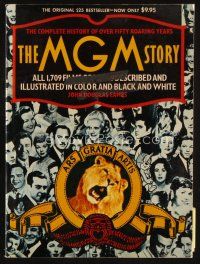 9s254 MGM STORY: THE COMPLETE HISTORY OF FIFTY ROARING YEARS second edition softcover book '76 cool!