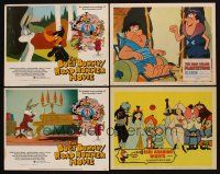 9s012 LOT OF 4 ANIMATION LOBBY CARDS '50s-70s Bugs Bunny, Flintstones & Mr. Magoo!