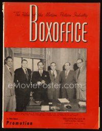 9s184 BOX OFFICE exhibitor magazine January 19, 1952 Viva Zapata, Greatest Show on Earth!