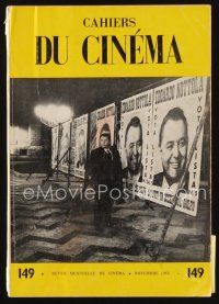 9s138 CAHIERS DU CINEMA French magazine November 1963 Rod Steiger standing by row of posters!