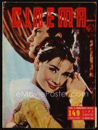 9s130 CINEMA Italian magazine August 25, 1955 beautiful Audrey Hepburn starring in War & Peace!