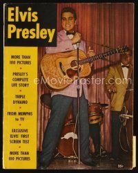 9s078 ELVIS PRESLEY magazine 1956 his complete life story with lots of illustrations!