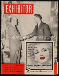 9s199 EXHIBITOR exhibitor magazine June 25, 1952 sexy Marilyn Monroe in Don't Bother to Knock!