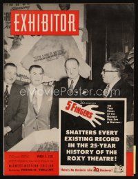 9s197 EXHIBITOR exhibitor magazine March 5, 1952 great Snow White and the Seven Dwarfs re-release!