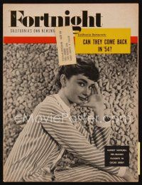 9s080 FORTNIGHT magazine February 3, 1954 Audrey Hepburn: Pre-season favorite in Oscar derby!