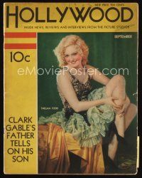 9s084 HOLLYWOOD magazine September 1932 portrait of sexy Thelma Todd Edwin Bower Hesser!
