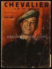 9s133 MAURICE CHEVALIER Italian magazine January 1937 great smiling portrait of the French star!