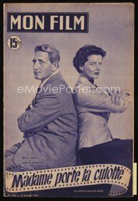 9s148 MON FILM French magazine January 10, 1951 Spencer Tracy & Katharine Hepburn!