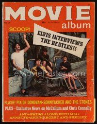 9s088 MOVIE ALBUM magazine 1966 Elvis Presley Interviews The Beatles!