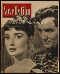 9s134 NOVELLE FILM Italian magazine Nov 10, 1956 Audrey Hepburn & Vittorio Gassman in War & Peace!