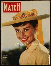 9s093 PARIS MATCH French magazine June 4, 1955 smiling portrait of Audrey Hepburn by Willy Rizzo!