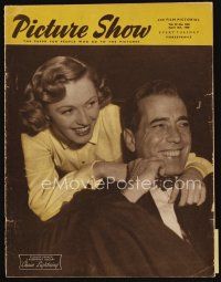 9s177 PICTURE SHOW English magazine Apr 8, 1950 Humphrey Bogart & Eleanor Parker in Chain Lightning