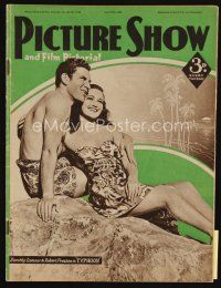 9s176 PICTURE SHOW English magazine July 27, 1940 sexy Dorothy Lamour & Robert Preston in Typhoon!