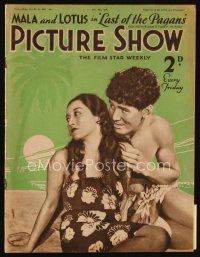 9s172 PICTURE SHOW English magazine May 16, 1936 Mala & Lotus in Last of the Pagans!