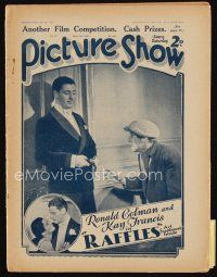 9s162 PICTURE SHOW English magazine May 9, 1931 Ronald Colman & sexy Kay Francis in Raffles!