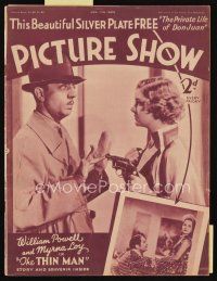 9s170 PICTURE SHOW English magazine November 17, 1934 William Powell & Myrna Loy in The Thin Man!